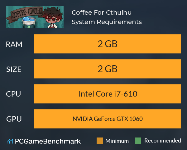 Coffee For Cthulhu System Requirements PC Graph - Can I Run Coffee For Cthulhu Coffee For Cthulhu System Requirements PC Graph - Can I Run Coffee For Cthulhu