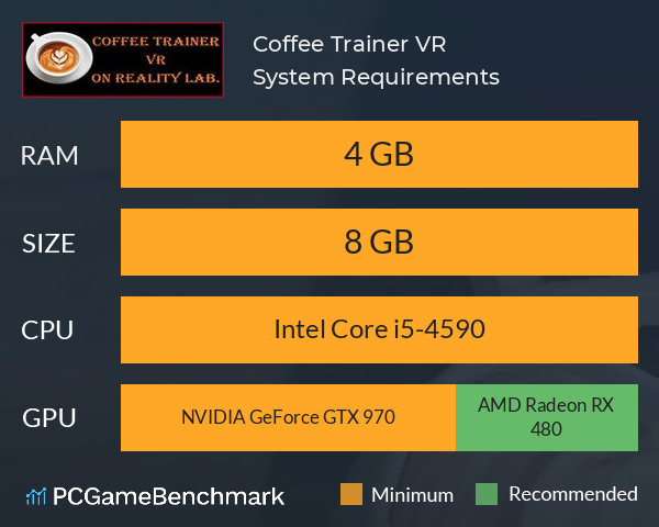 Coffee Trainer VR System Requirements PC Graph - Can I Run Coffee Trainer VR