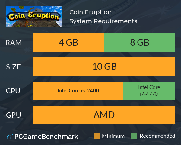 Coin Eruption System Requirements PC Graph - Can I Run Coin Eruption Coin Eruption System Requirements PC Graph - Can I Run Coin Eruption