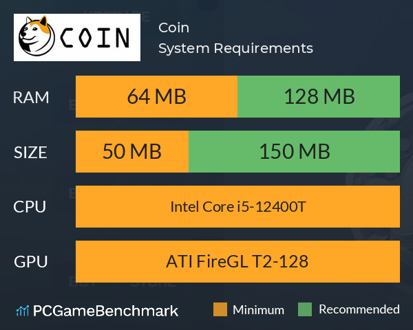 Coin System Requirements PC Graph - Can I Run Coin Coin System Requirements PC Graph - Can I Run Coin