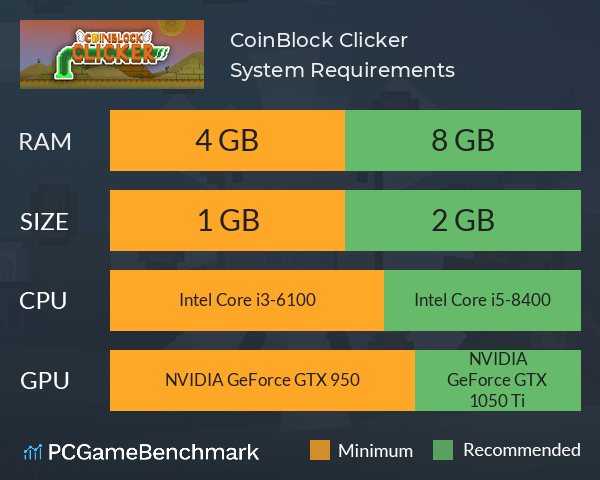 CoinBlock Clicker System Requirements PC Graph - Can I Run CoinBlock Clicker CoinBlock Clicker System Requirements PC Graph - Can I Run CoinBlock Clicker