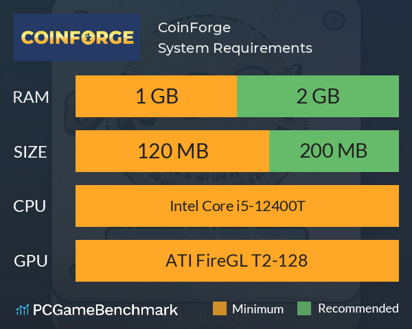 CoinForge System Requirements PC Graph - Can I Run CoinForge CoinForge System Requirements PC Graph - Can I Run CoinForge