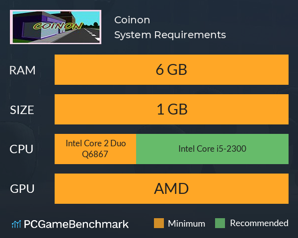 Coinon System Requirements PC Graph - Can I Run Coinon Coinon System Requirements PC Graph - Can I Run Coinon