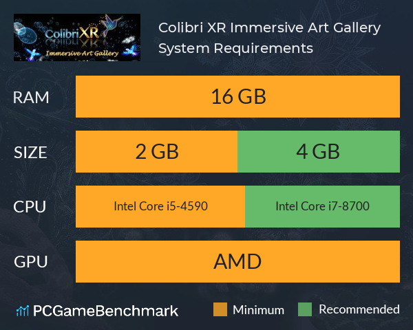 Colibri XR Immersive Art Gallery System Requirements PC Graph - Can I Run Colibri XR Immersive Art Gallery Colibri XR Immersive Art Gallery System Requirements PC Graph - Can I Run Colibri XR Immersive Art Gallery