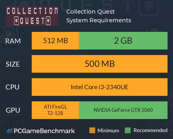 Collection Quest System Requirements PC Graph - Can I Run Collection Quest