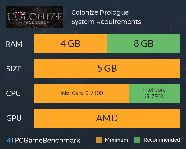 Colonize Prologue System Requirements PC Graph - Can I Run Colonize Prologue