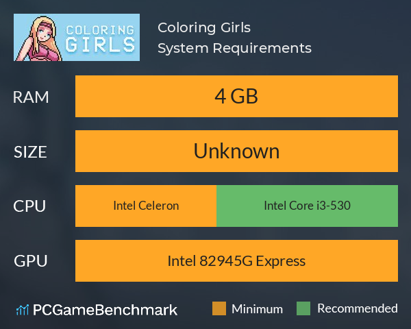 Coloring Girls System Requirements PC Graph - Can I Run Coloring Girls Coloring Girls System Requirements PC Graph - Can I Run Coloring Girls