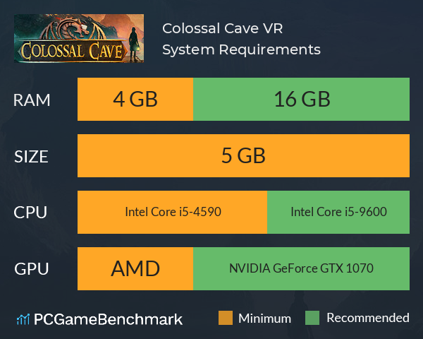 Colossal Cave VR System Requirements PC Graph - Can I Run Colossal Cave VR Colossal Cave VR System Requirements PC Graph - Can I Run Colossal Cave VR