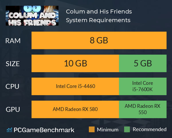Colum and His Friends System Requirements PC Graph - Can I Run Colum and His Friends Colum and His Friends System Requirements PC Graph - Can I Run Colum and His Friends
