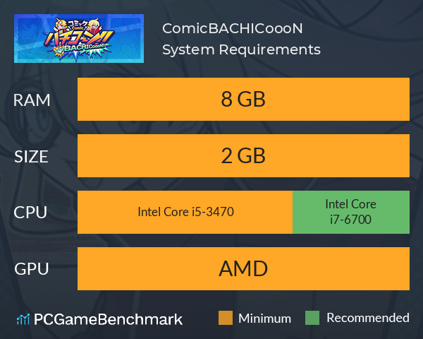 ComicBACHICoooN!! System Requirements PC Graph - Can I Run ComicBACHICoooN!!