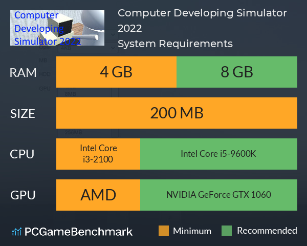 Computer Developing Simulator 2022 System Requirements PC Graph - Can I Run Computer Developing Simulator 2022