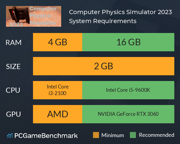 Computer Physics Simulator 2023 System Requirements PC Graph - Can I Run Computer Physics Simulator 2023 Computer Physics Simulator 2023 System Requirements PC Graph - Can I Run Computer Physics Simulator 2023
