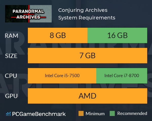 Conjuring Archives System Requirements PC Graph - Can I Run Conjuring Archives Conjuring Archives System Requirements PC Graph - Can I Run Conjuring Archives