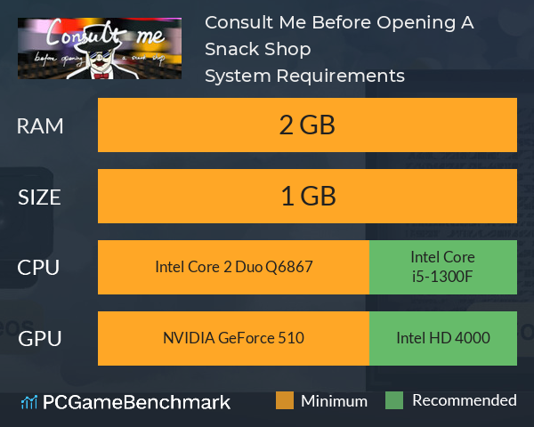 Consult Me Before Opening A Snack Shop System Requirements PC Graph - Can I Run Consult Me Before Opening A Snack Shop Consult Me Before Opening A Snack Shop System Requirements PC Graph - Can I Run Consult Me Before Opening A Snack Shop