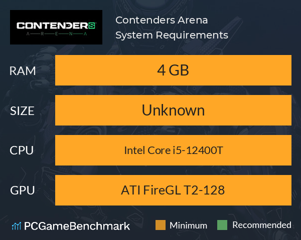 Contenders: Arena System Requirements PC Graph - Can I Run Contenders: Arena