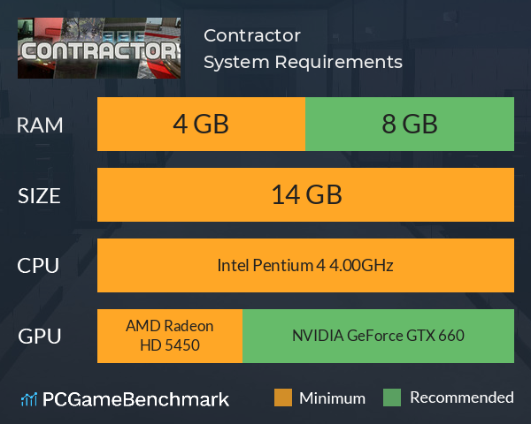 Contractor System Requirements PC Graph - Can I Run Contractor Contractor System Requirements PC Graph - Can I Run Contractor