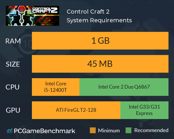 Control Craft 2 System Requirements PC Graph - Can I Run Control Craft 2