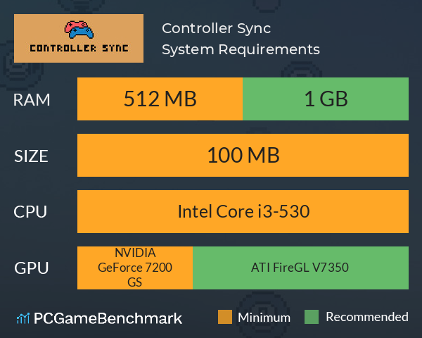 Controller Sync System Requirements PC Graph - Can I Run Controller Sync Controller Sync System Requirements PC Graph - Can I Run Controller Sync