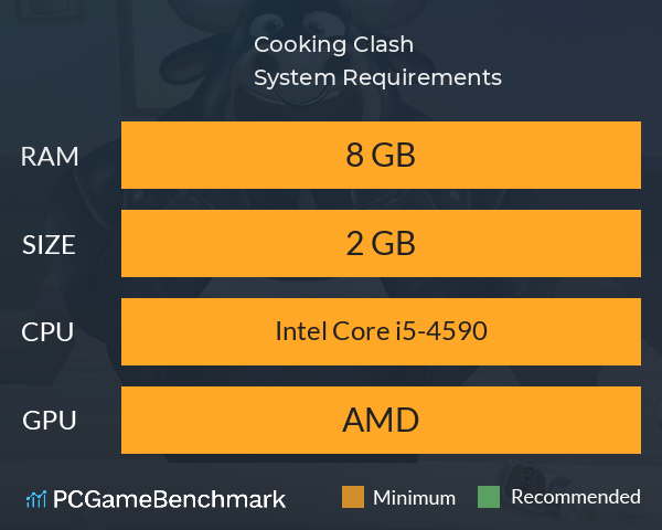 Cooking Clash System Requirements PC Graph - Can I Run Cooking Clash Cooking Clash System Requirements PC Graph - Can I Run Cooking Clash