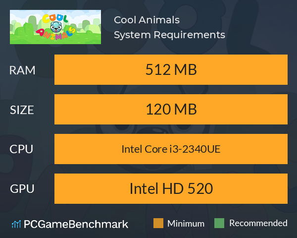 Cool Animals System Requirements PC Graph - Can I Run Cool Animals Cool Animals System Requirements PC Graph - Can I Run Cool Animals