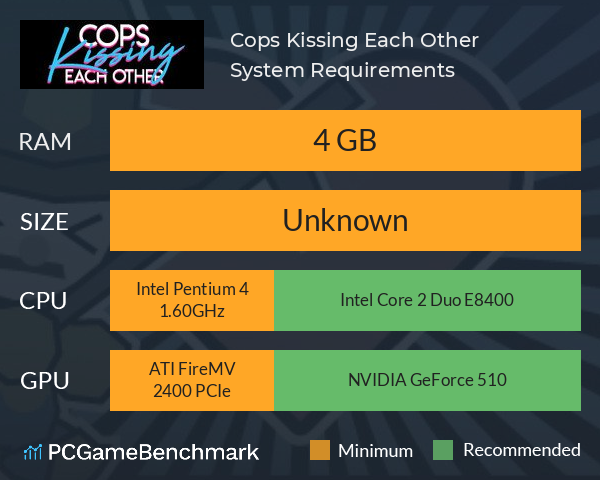 Cops Kissing Each Other System Requirements PC Graph - Can I Run Cops Kissing Each Other Cops Kissing Each Other System Requirements PC Graph - Can I Run Cops Kissing Each Other