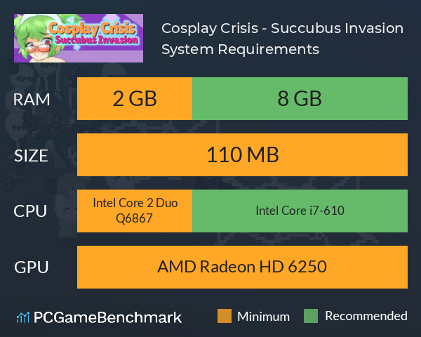 Cosplay Crisis - Succubus Invasion System Requirements PC Graph - Can I Run Cosplay Crisis - Succubus Invasion Cosplay Crisis - Succubus Invasion System Requirements PC Graph - Can I Run Cosplay Crisis - Succubus Invasion