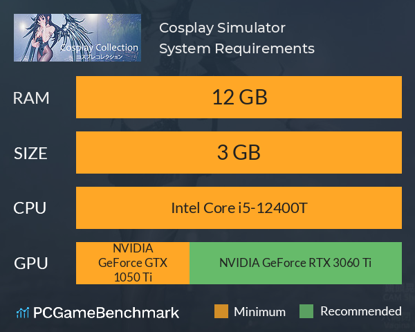 Cosplay Simulator System Requirements PC Graph - Can I Run Cosplay Simulator