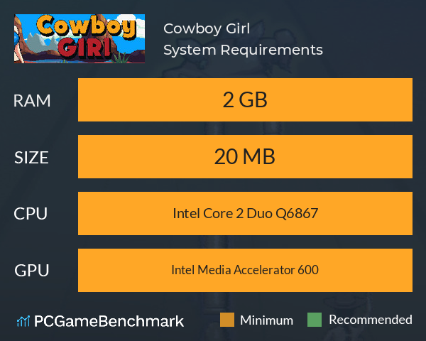 Cowboy Girl System Requirements PC Graph - Can I Run Cowboy Girl Cowboy Girl System Requirements PC Graph - Can I Run Cowboy Girl