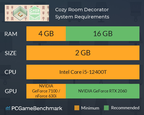 Cozy Room Decorator System Requirements PC Graph - Can I Run Cozy Room Decorator Cozy Room Decorator System Requirements PC Graph - Can I Run Cozy Room Decorator