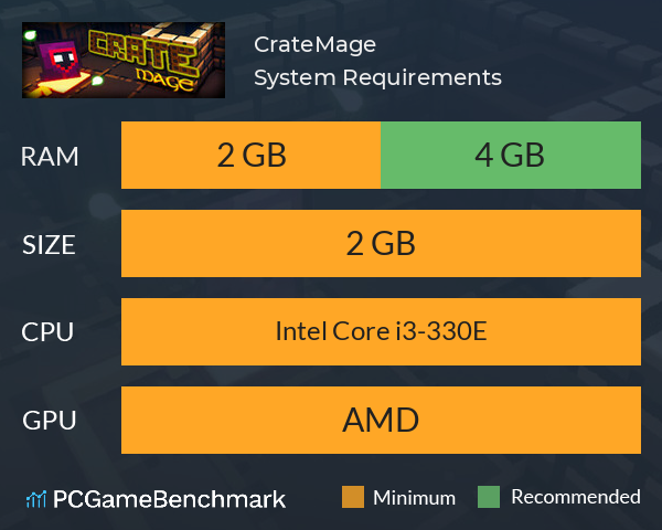 CrateMage System Requirements PC Graph - Can I Run CrateMage