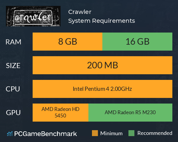 Crawler System Requirements PC Graph - Can I Run Crawler Crawler System Requirements PC Graph - Can I Run Crawler