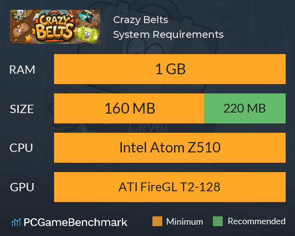 Crazy Belts System Requirements PC Graph - Can I Run Crazy Belts