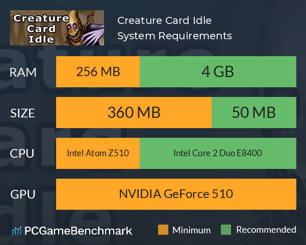 Creature Card Idle System Requirements PC Graph - Can I Run Creature Card Idle