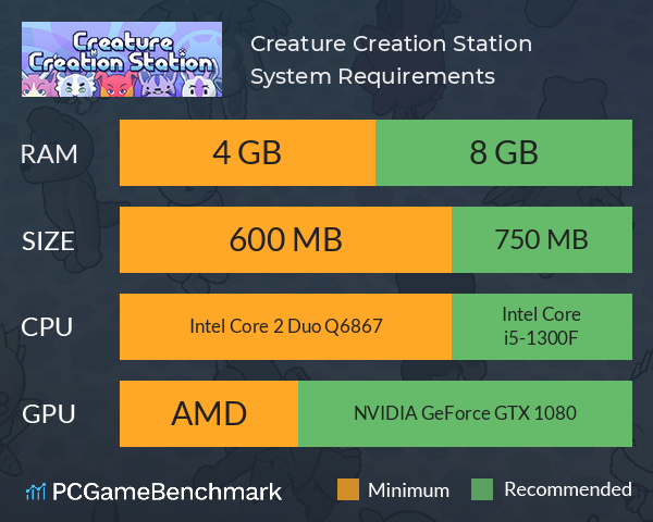 Creature Creation Station System Requirements PC Graph - Can I Run Creature Creation Station Creature Creation Station System Requirements PC Graph - Can I Run Creature Creation Station