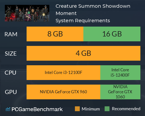 Creature Summon: Showdown Moment System Requirements PC Graph - Can I Run Creature Summon: Showdown Moment