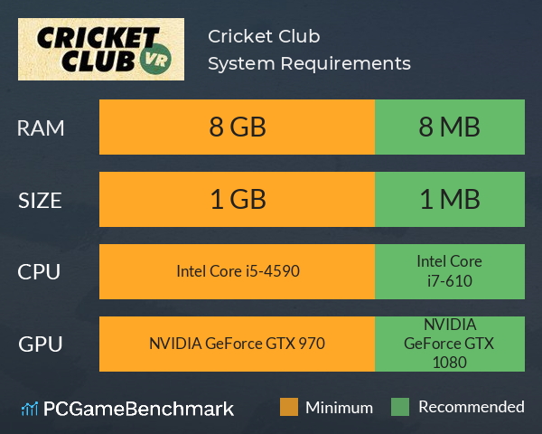 Cricket Club System Requirements PC Graph - Can I Run Cricket Club Cricket Club System Requirements PC Graph - Can I Run Cricket Club