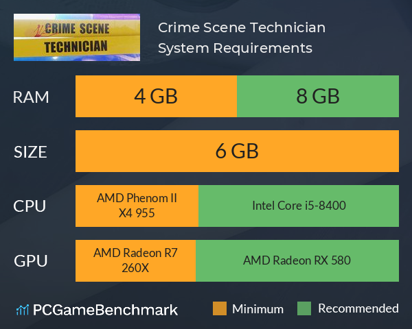 Crime Scene Technician System Requirements PC Graph - Can I Run Crime Scene Technician Crime Scene Technician System Requirements PC Graph - Can I Run Crime Scene Technician