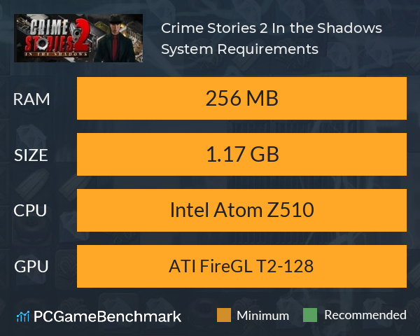 Crime Stories 2: In the Shadows System Requirements PC Graph - Can I Run Crime Stories 2: In the Shadows