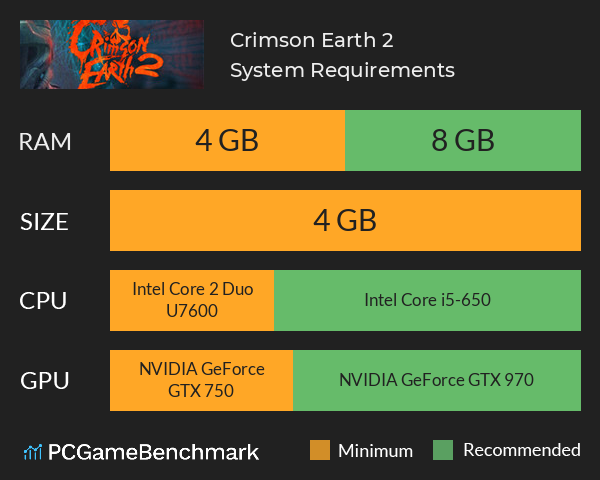 Crimson Earth 2 System Requirements PC Graph - Can I Run Crimson Earth 2 Crimson Earth 2 System Requirements PC Graph - Can I Run Crimson Earth 2