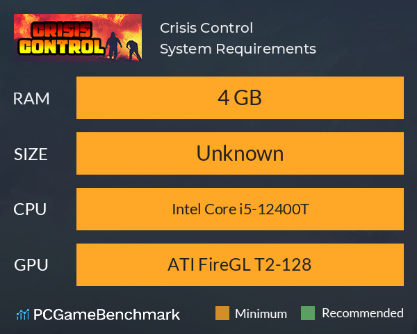 Crisis Control System Requirements PC Graph - Can I Run Crisis Control Crisis Control System Requirements PC Graph - Can I Run Crisis Control