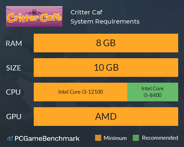 Critter Café System Requirements PC Graph - Can I Run Critter Café Critter Café System Requirements PC Graph - Can I Run Critter Café