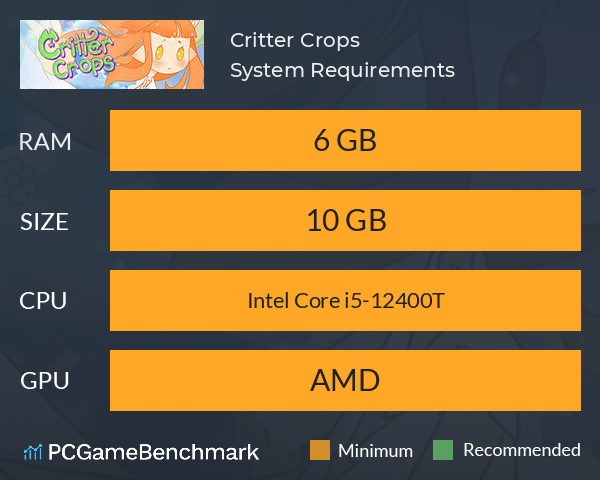 Critter Crops System Requirements PC Graph - Can I Run Critter Crops