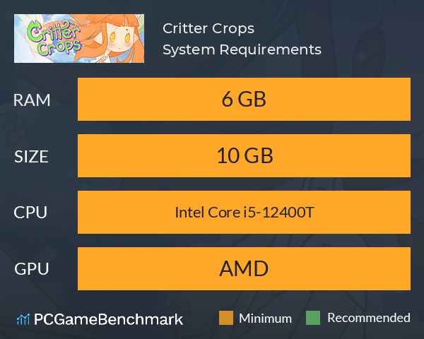 Critter Crops System Requirements PC Graph - Can I Run Critter Crops Critter Crops System Requirements PC Graph - Can I Run Critter Crops