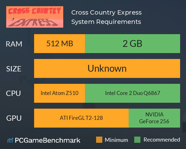 Cross Country Express System Requirements PC Graph - Can I Run Cross Country Express