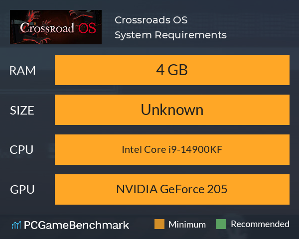 Crossroads OS System Requirements PC Graph - Can I Run Crossroads OS