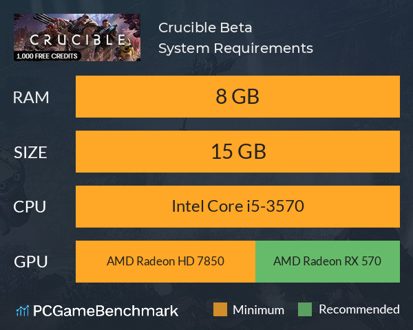 Crucible Beta System Requirements PC Graph - Can I Run Crucible Beta