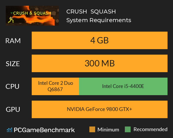 CRUSH & SQUASH System Requirements PC Graph - Can I Run CRUSH & SQUASH CRUSH & SQUASH System Requirements PC Graph - Can I Run CRUSH & SQUASH