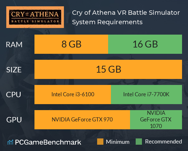 Cry of Athena VR Battle Simulator System Requirements PC Graph - Can I Run Cry of Athena VR Battle Simulator Cry of Athena VR Battle Simulator System Requirements PC Graph - Can I Run Cry of Athena VR Battle Simulator