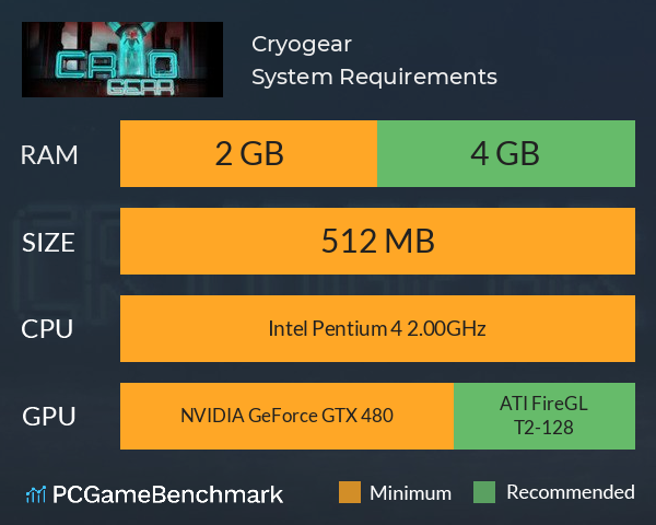 Cryogear System Requirements PC Graph - Can I Run Cryogear