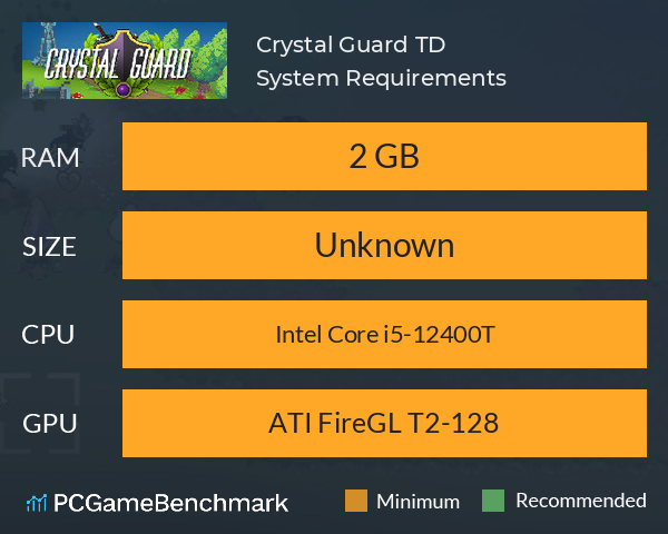 Crystal Guard TD System Requirements PC Graph - Can I Run Crystal Guard TD Crystal Guard TD System Requirements PC Graph - Can I Run Crystal Guard TD